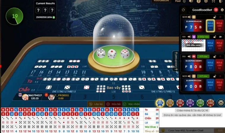 Bàn cược Tài Xỉu Nhà Cái 22Bet