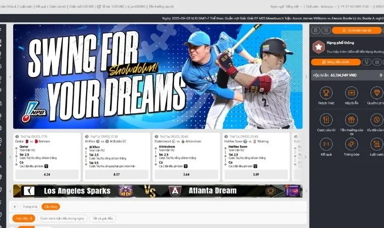 Giao diện cá cược Cầu Lông Tại 22Bet