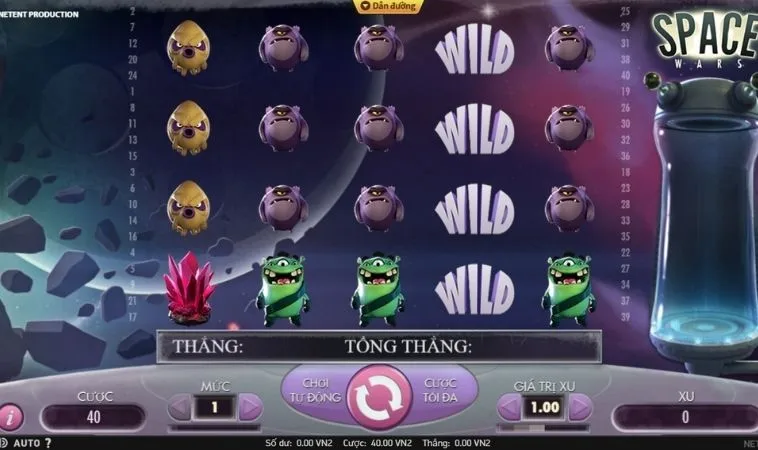 Giao diện chơi Nổ Hũ Vũ Trụ Tại 22Bet