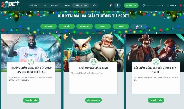 khuyến mãi 22Bet
